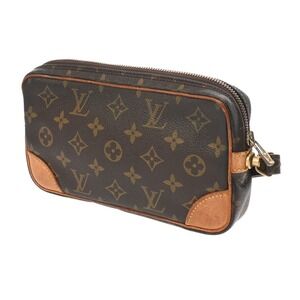 Louis Vuitton Brown Monogram Shoulder Dragonne Bag Marly Canvas